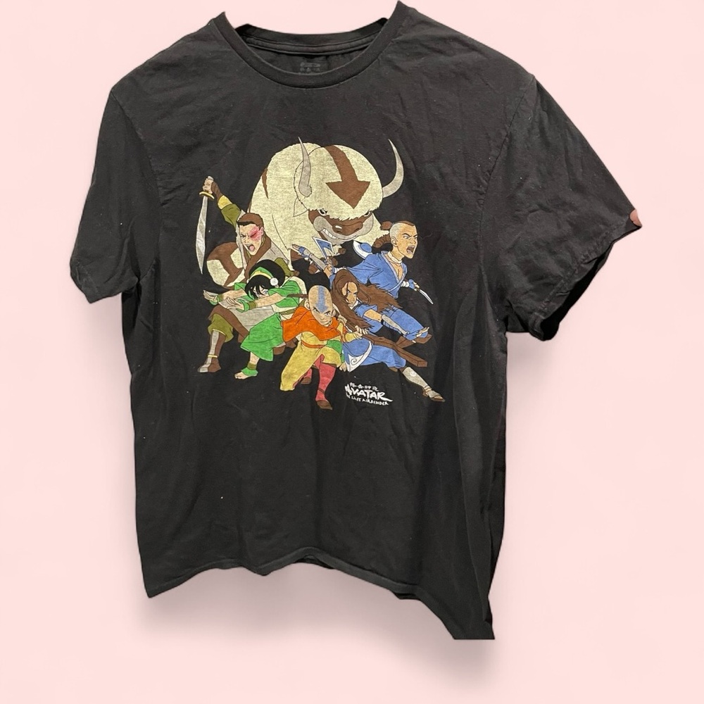 Cool Avatar cotton black t-shirt anime size large